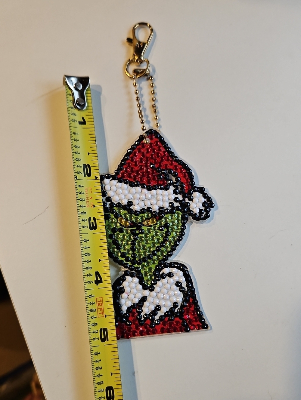 Grinch Sealed Diamond Art Bag Charm Ornament Key Chain - Picture 2 of 3